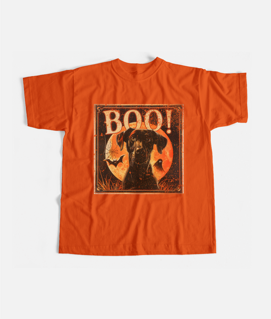 Boo Halloween Orange Tone Design