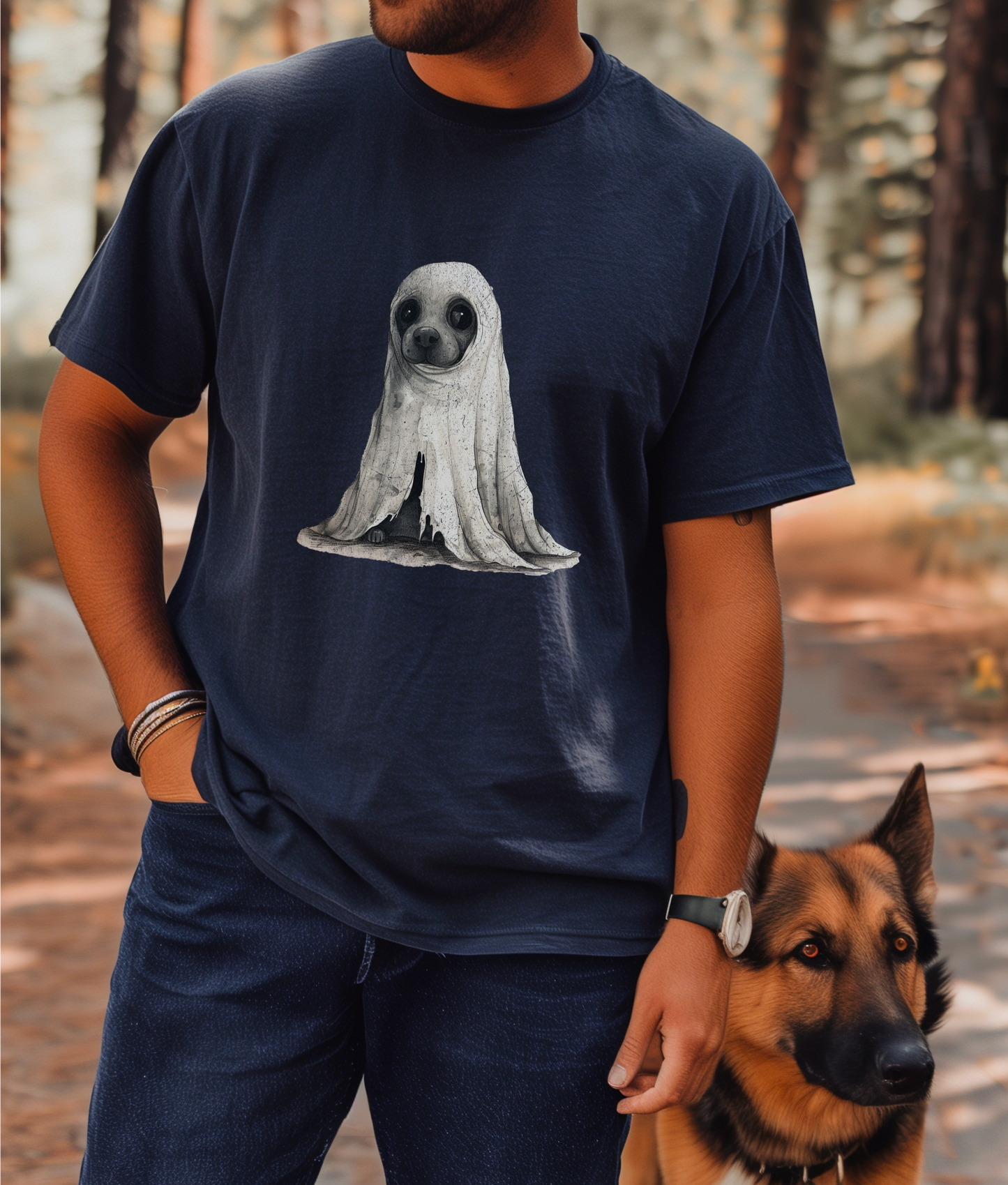 Ghost Dog T-Shirt Halloween Tee