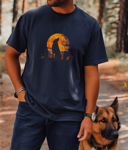 Halloween Howling German Shepherd Tee