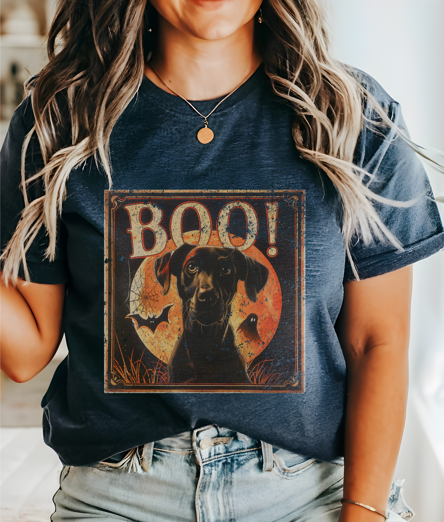 Boo Halloween Orange Tone Design