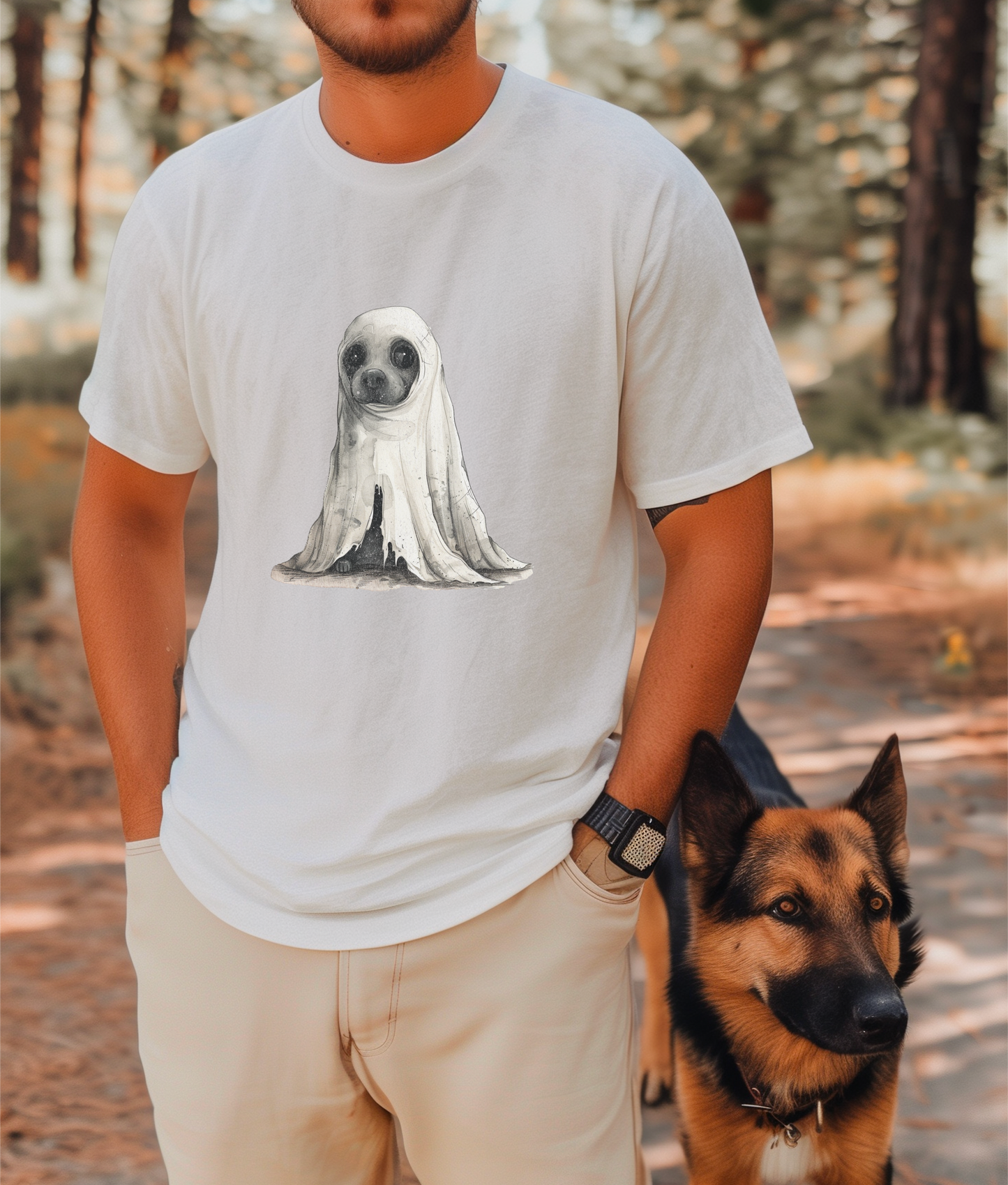 Ghost Dog T-Shirt Halloween Tee