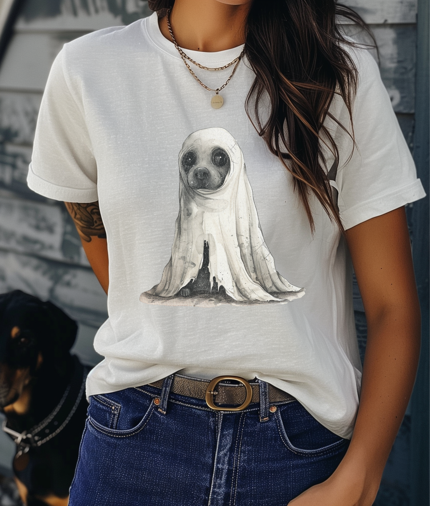 Ghost Dog T-Shirt Halloween Tee