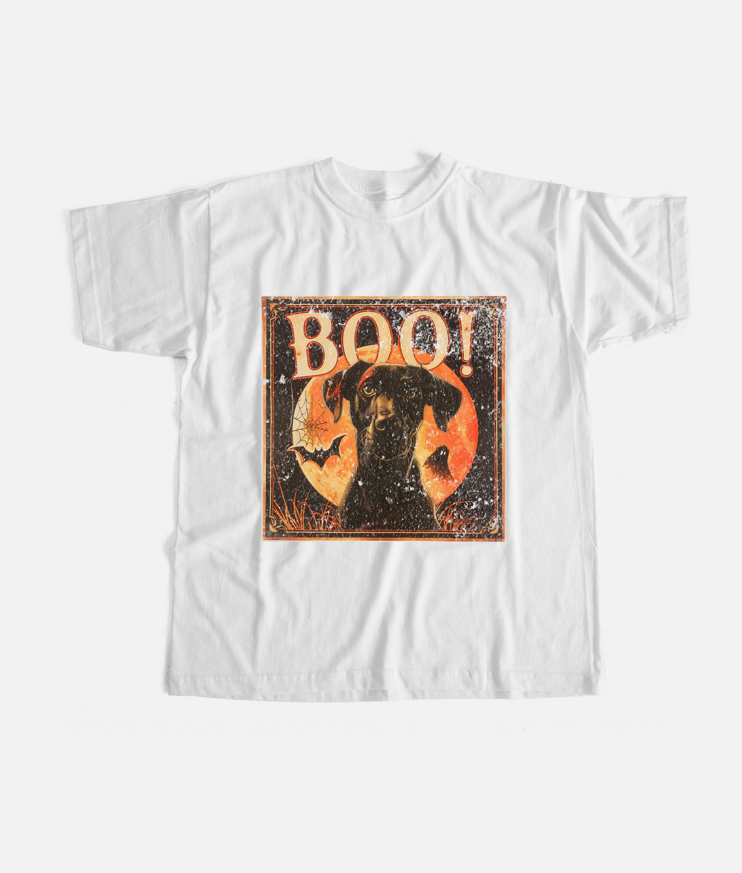 Boo Halloween Orange Tone Design