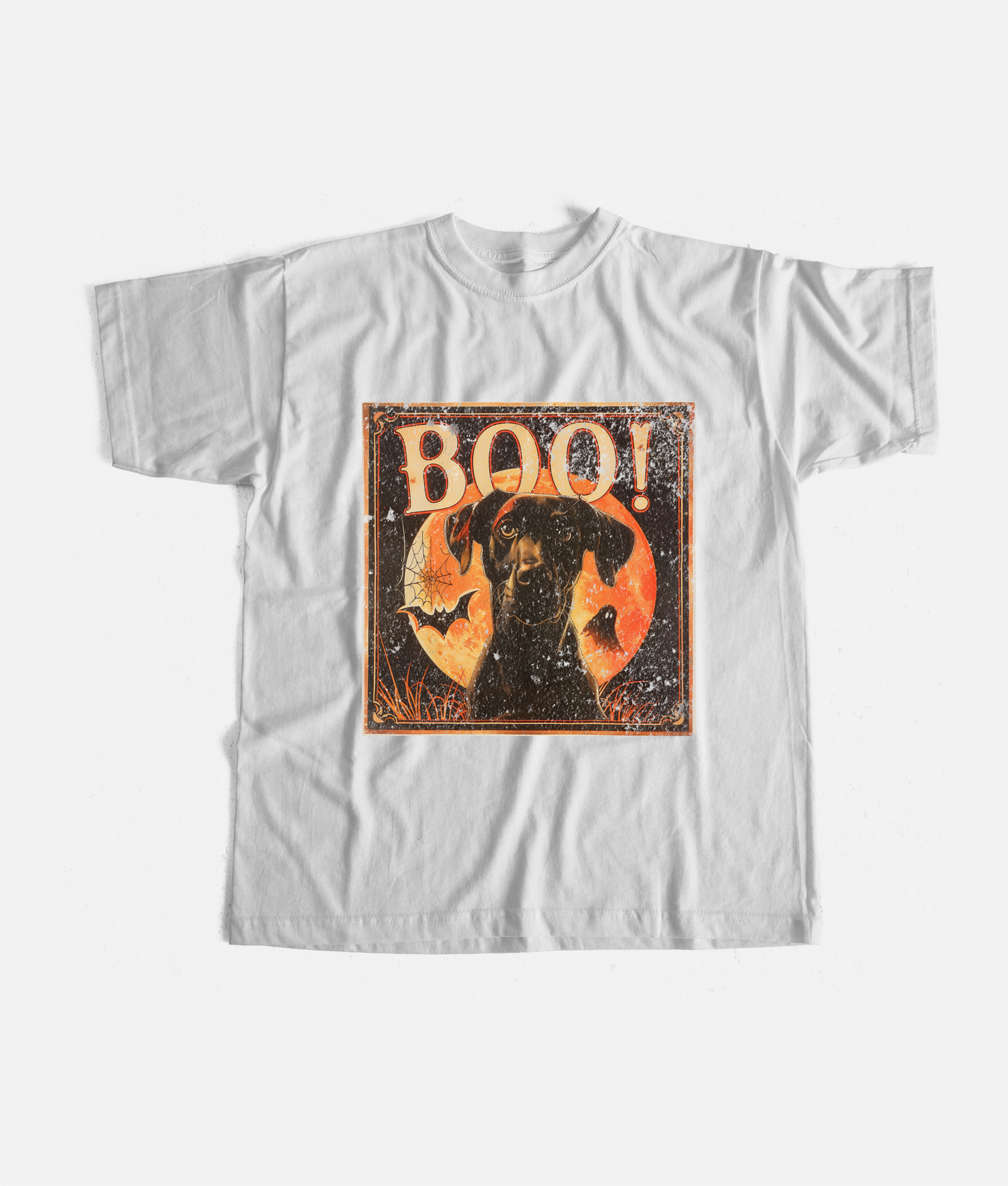 Boo Halloween Orange Tone Design